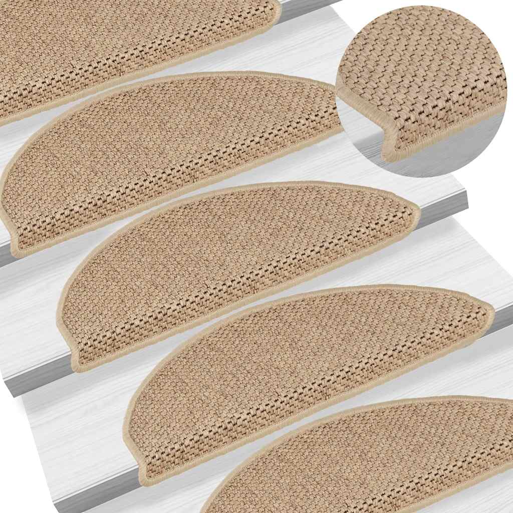 Samoljepljivi otirači za stepenice 30kom 65x21x4cm boja pijeska