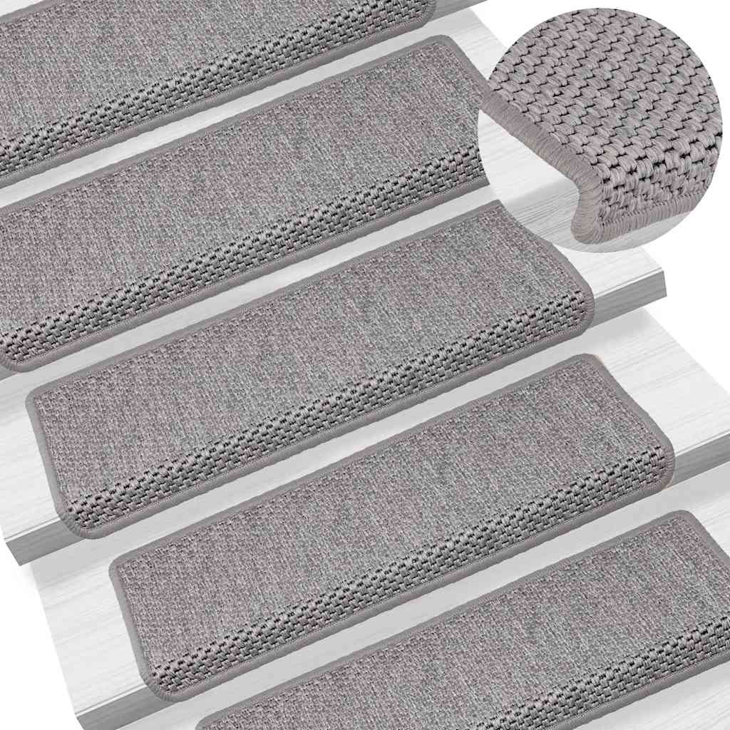 Samoljepljivi otirači za stepenice 30 kom 65x21x4 cm srebrni