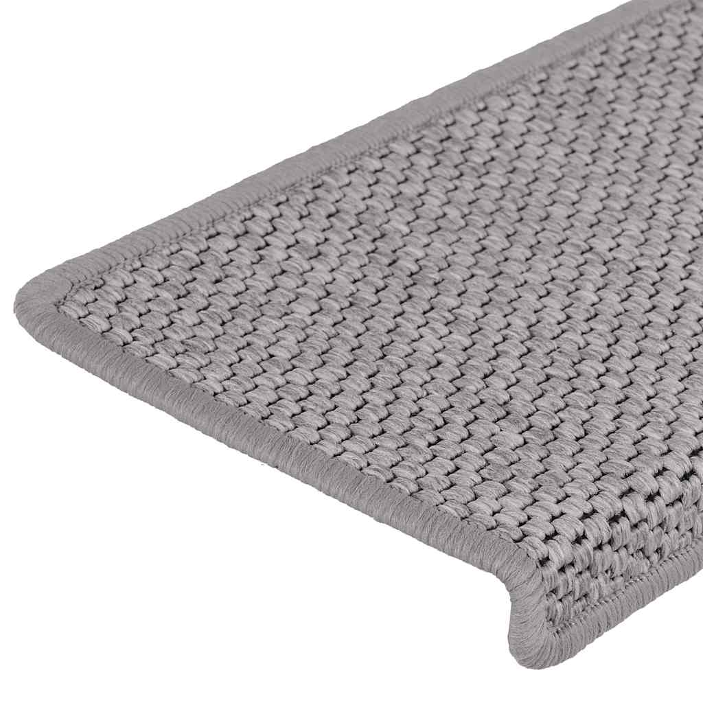 Samoljepljivi otirači za stepenice 30 kom 65x21x4 cm srebrni