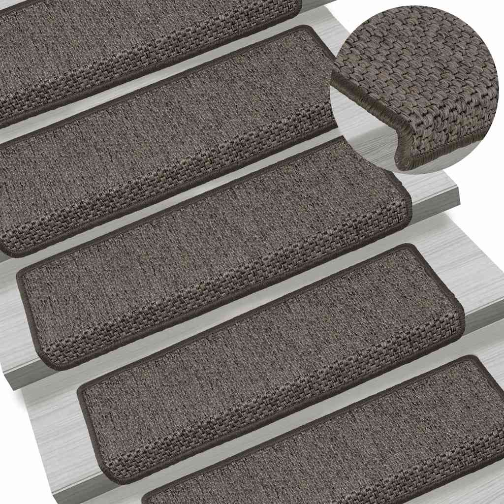 Samoljepljivi otirači za stepenice 30 kom 65x21x4 cm sivi/bež
