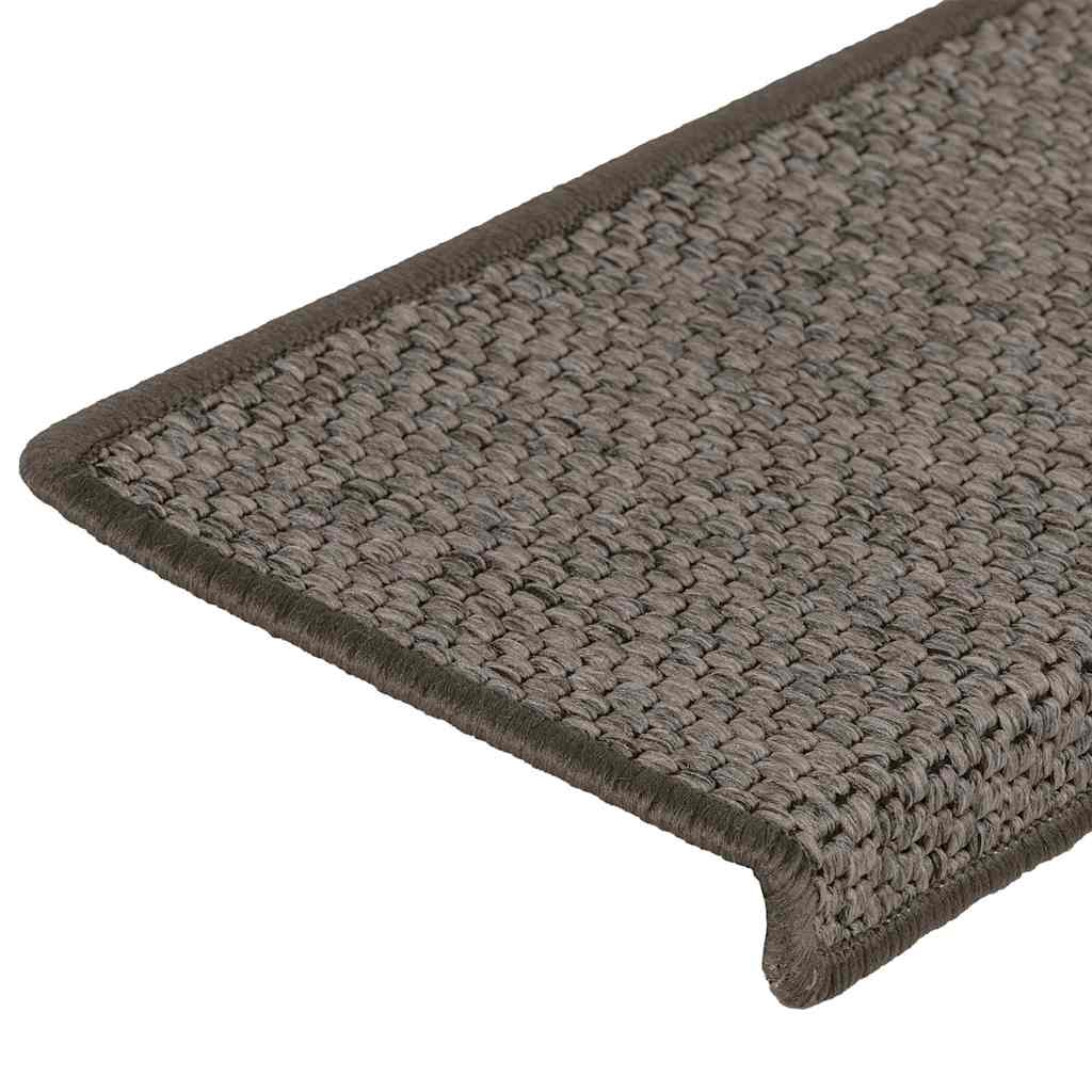 Samoljepljivi otirači za stepenice 30 kom 65x21x4 cm sivi/bež