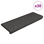 Samoljepljivi otirači za stepenice 30 kom 65x21x4 cm antracit