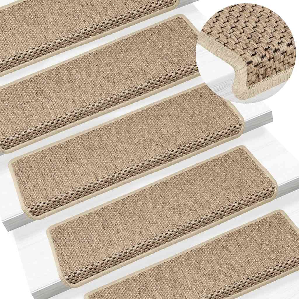 Samoljepljivi otirači za stepenice 30kom 65x21x4cm boja pijeska