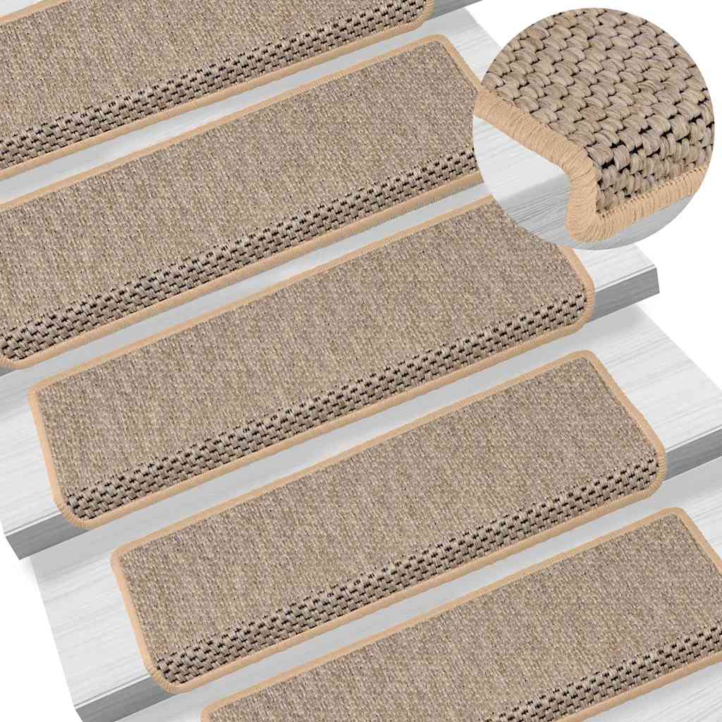 Samoljepljivi otirači za stepenice 30 kom 65x21x4 cm svjetlobež