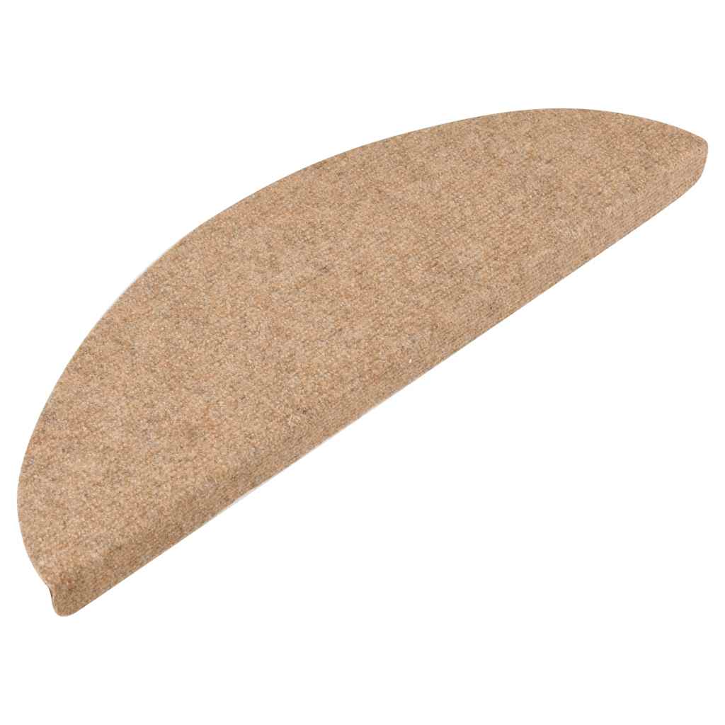 Prostirke za stepenice samoljepljive 30 kom bež 56x17x3 cm