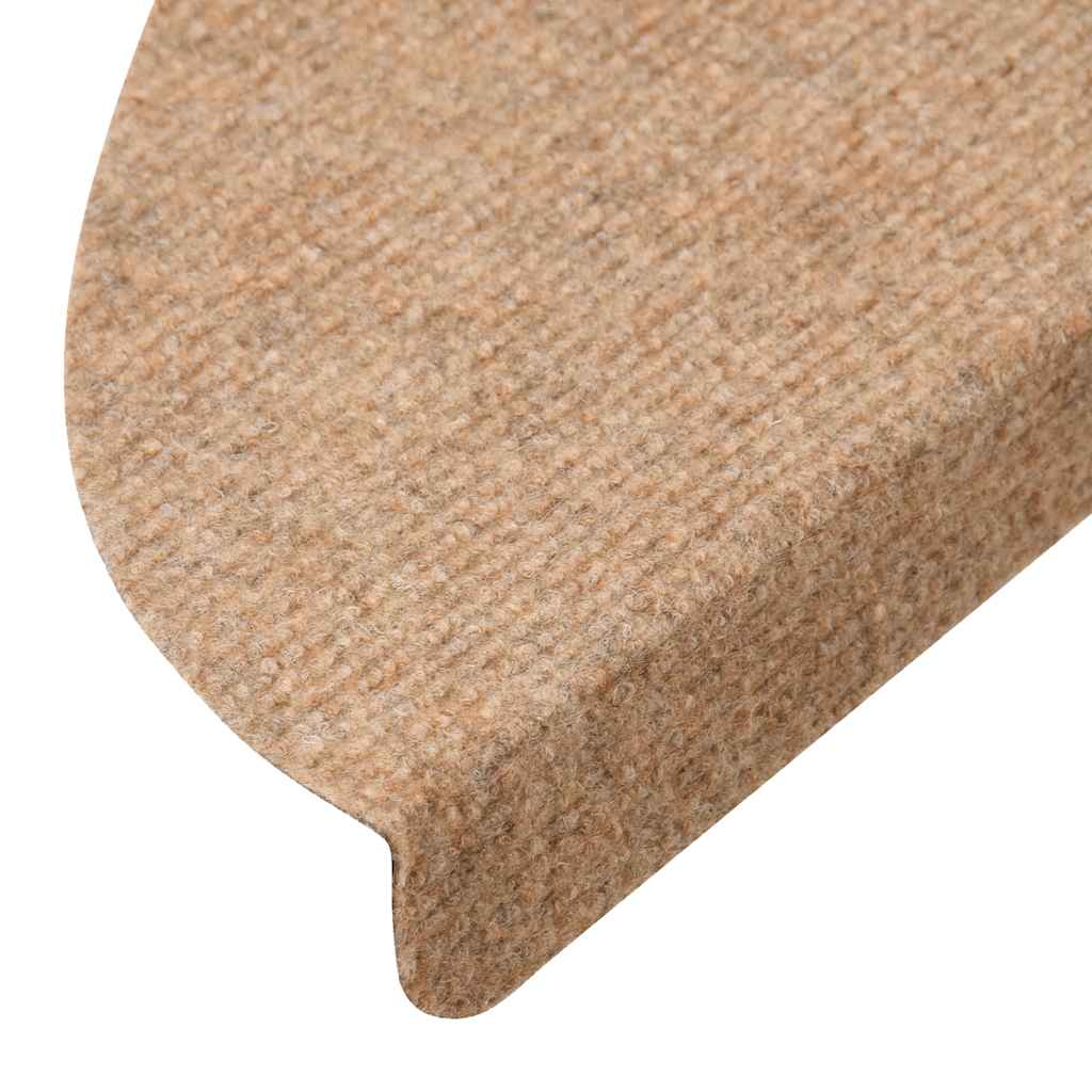 Prostirke za stepenice samoljepljive 30 kom bež 56x17x3 cm