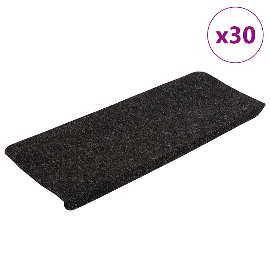 Samoljepljivi otirači za stepenice 30kom antracit 65x24,5x3,5cm