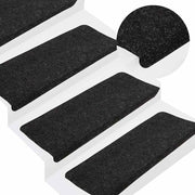 Samoljepljivi otirači za stepenice 30kom antracit 65x24,5x3,5cm