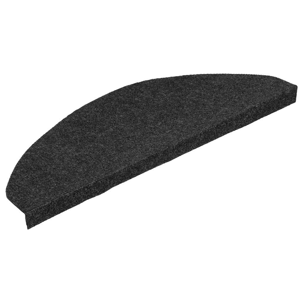 Samoljepljivi otirači za stepenice 30 kom crni 65x22,5x3,5 cm