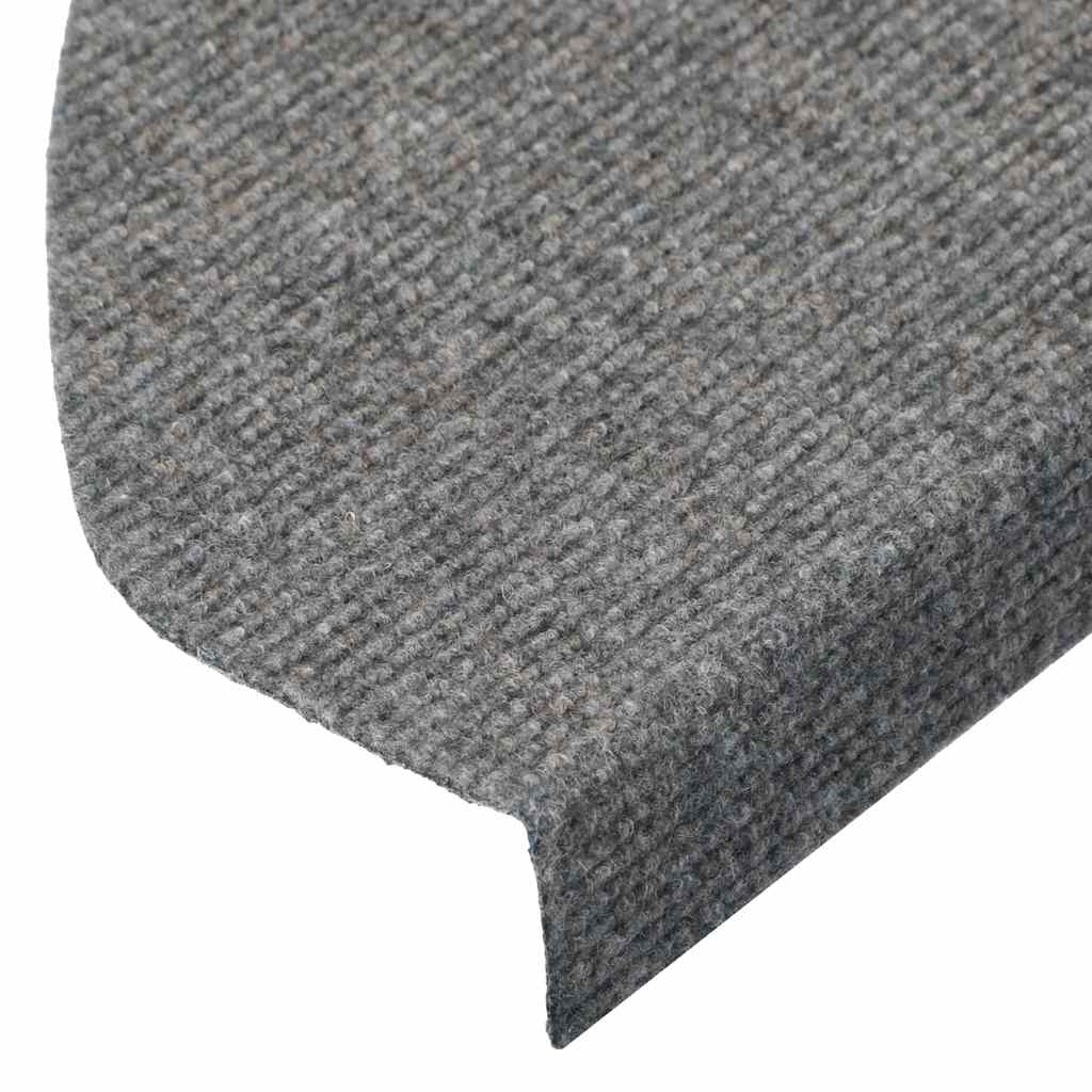 Samoljepljivi otirači za stepenice 30 kom sivi 65x22,5x3,5 cm