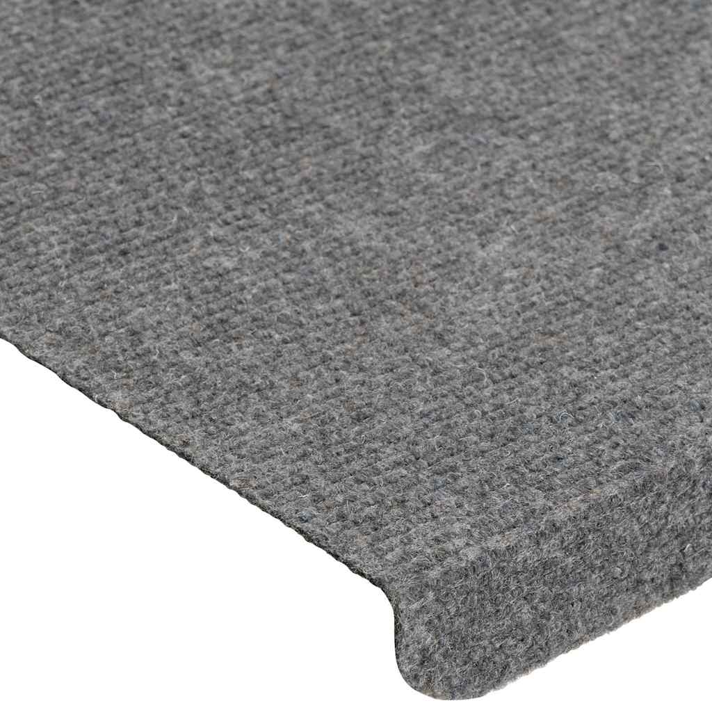 Samoljepljivi otirači za stepenice 30 kom sivi 65x24,5x3,5 cm