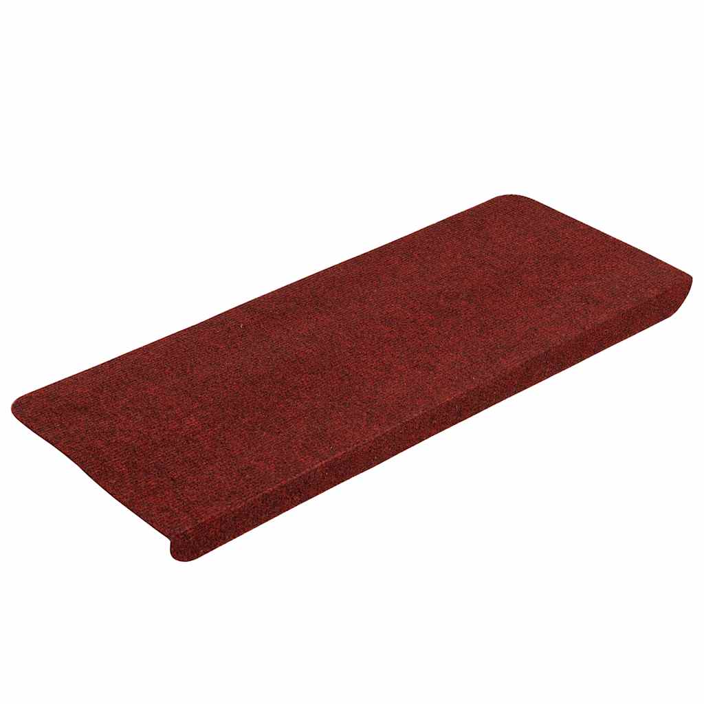 Samoljepljivi otirači za stepenice 30 kom crveni 65x22,5x3,5 cm