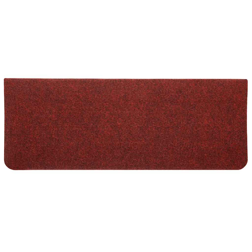 Samoljepljivi otirači za stepenice 30 kom crveni 65x22,5x3,5 cm