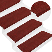 Samoljepljivi otirači za stepenice 30 kom crveni 65x22,5x3,5 cm