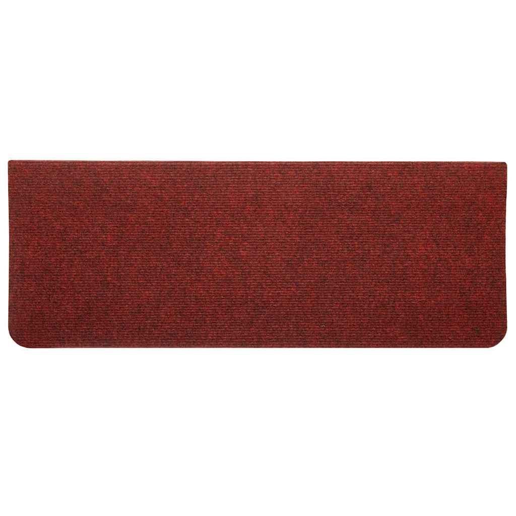 Samoljepljivi otirači za stepenice 30 kom crveni 65x24,5x3,5 cm