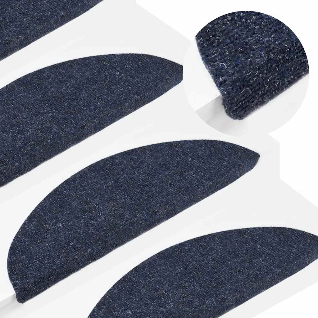 Samoljepljivi otirači za stepenice 30 kom plave 56 x 17 x 3 cm