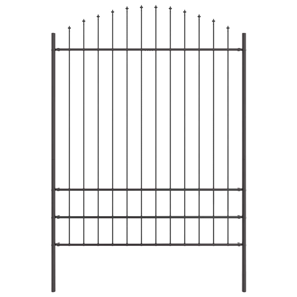 Vrtna Ograda 2 pcs Siva 170 x 225 cm Čelik s prahom premazan