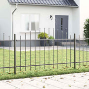 Vrtna Ograda 5 pcs Siva 170 x 140 cm Čelik s prahom premazan