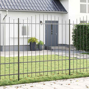 Vrtna Ograda 7 pcs Siva 170 x 215 cm Čelik s prahom premazan