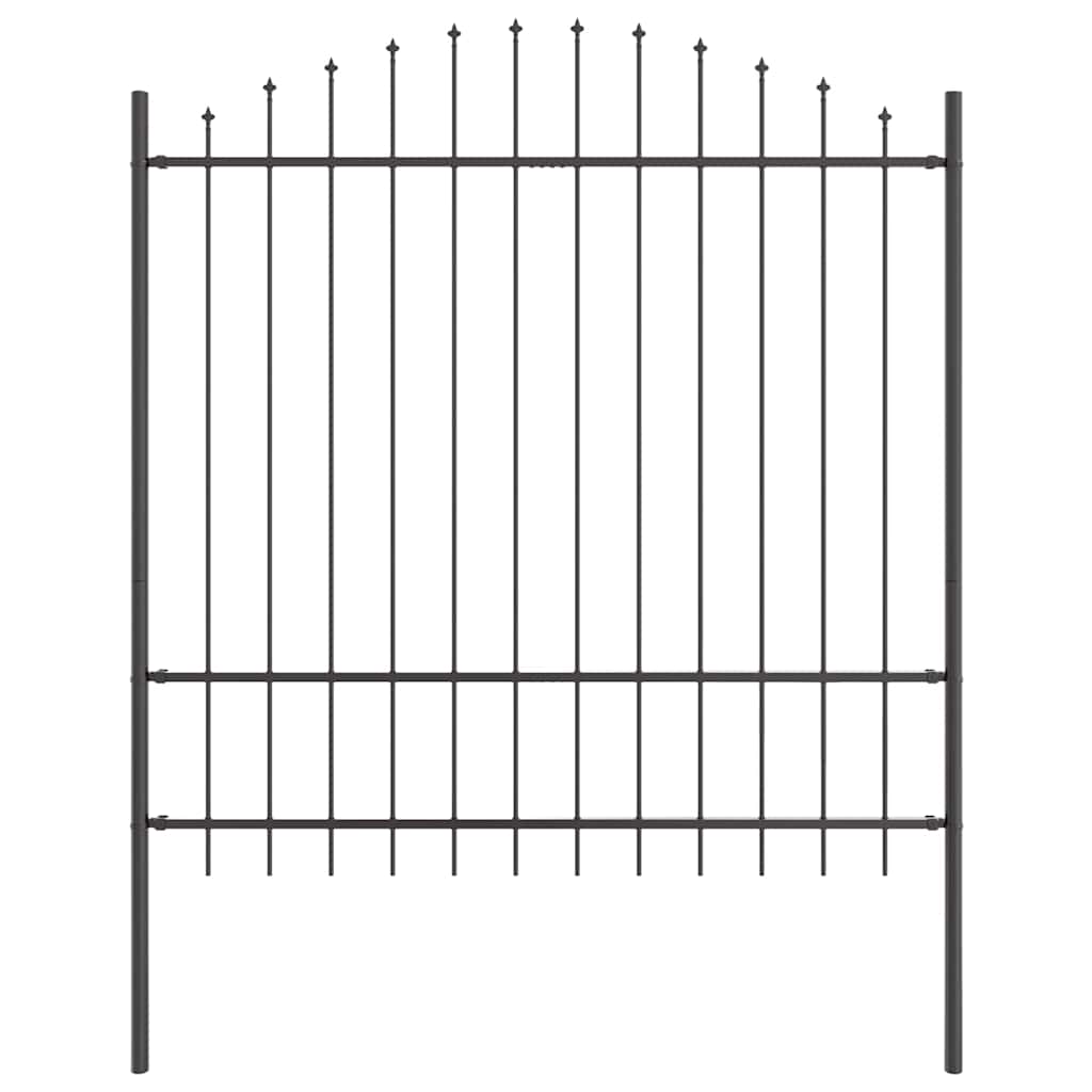 Vrtna Ograda 8 pcs Siva 170 x 215 cm Čelik s prahom premazan
