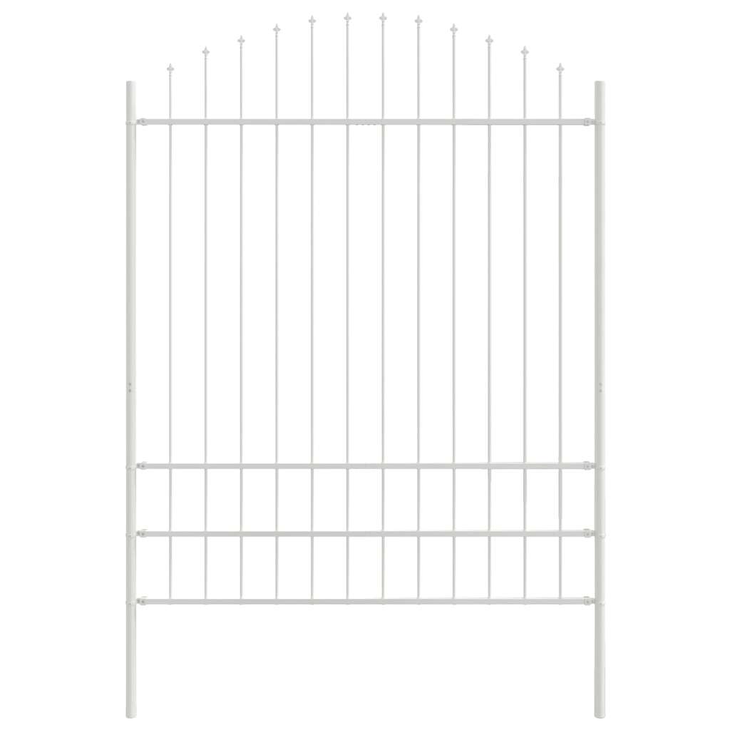 Vrtna Ograda 2 pcs Bijelo 170 x 225 cm Čelik s prahom premazan