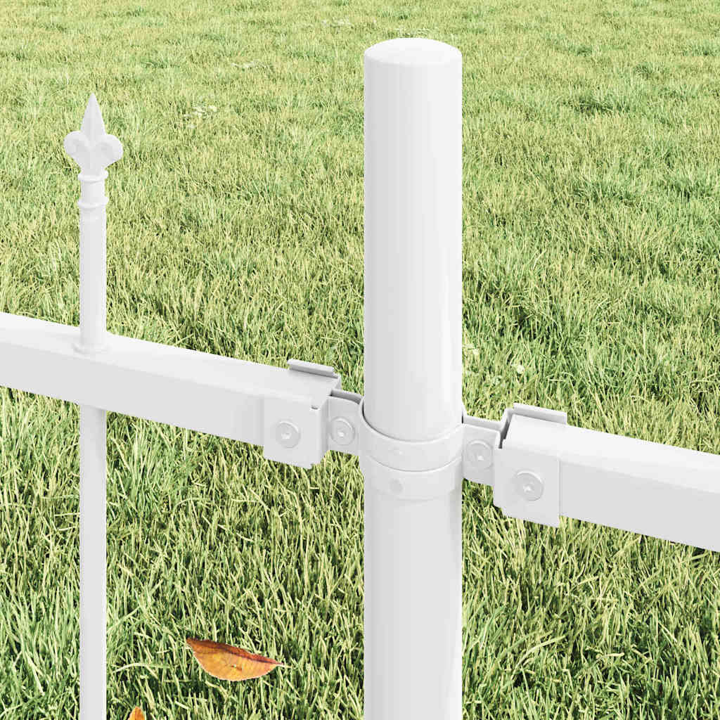 Vrtna Ograda 3 pcs Bijelo 170 x 140 cm Čelik s prahom premazan