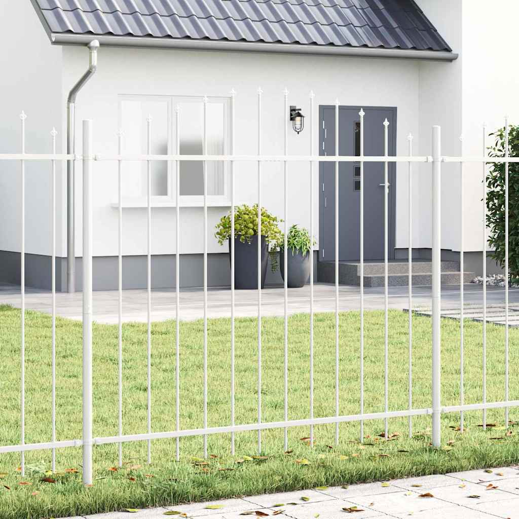 Vrtna Ograda 3 pcs Bijelo 170 x 165 cm Čelik s prahom premazan