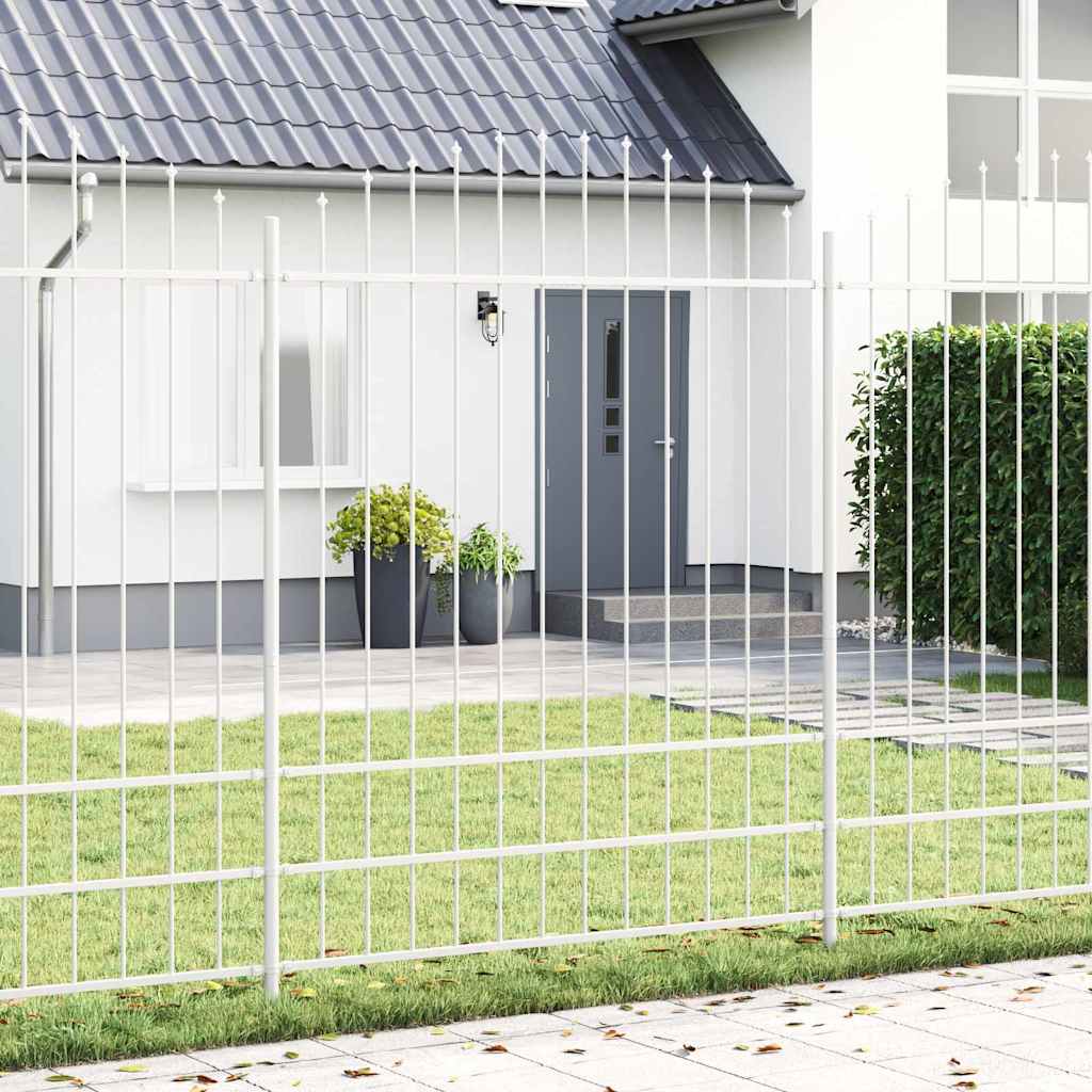 Vrtna Ograda 3 pcs Bijelo 170 x 225 cm Čelik s prahom premazan