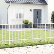 Vrtna Ograda 4 pcs Bijelo 170 x 140 cm Čelik s prahom premazan
