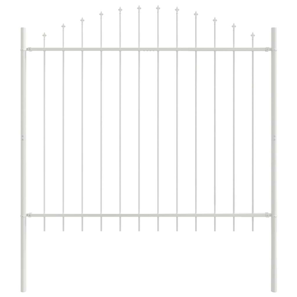 Vrtna Ograda 4 pcs Bijelo 170 x 190 cm Čelik s prahom premazan