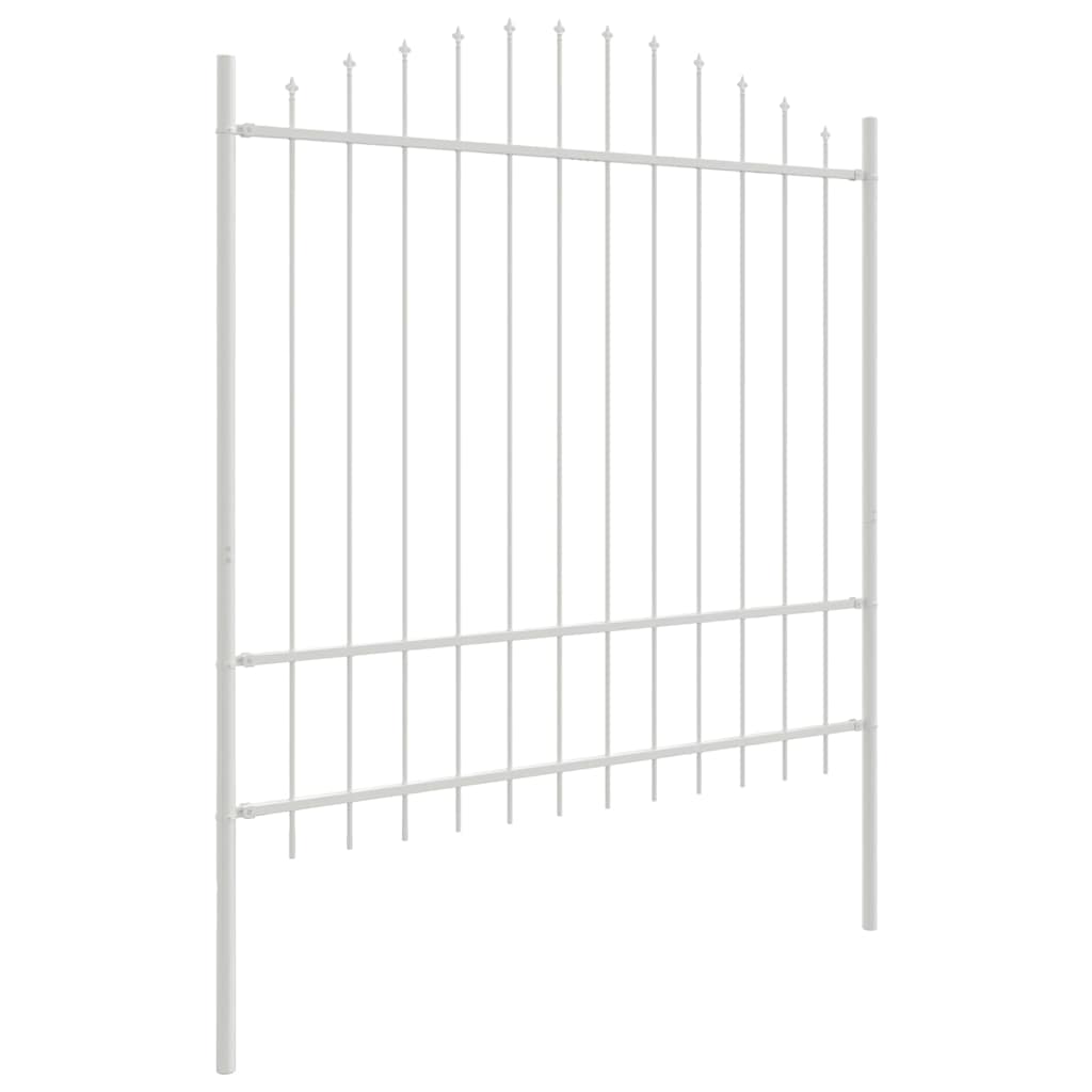 Vrtna Ograda 4 pcs Bijelo 170 x 215 cm Čelik s prahom premazan
