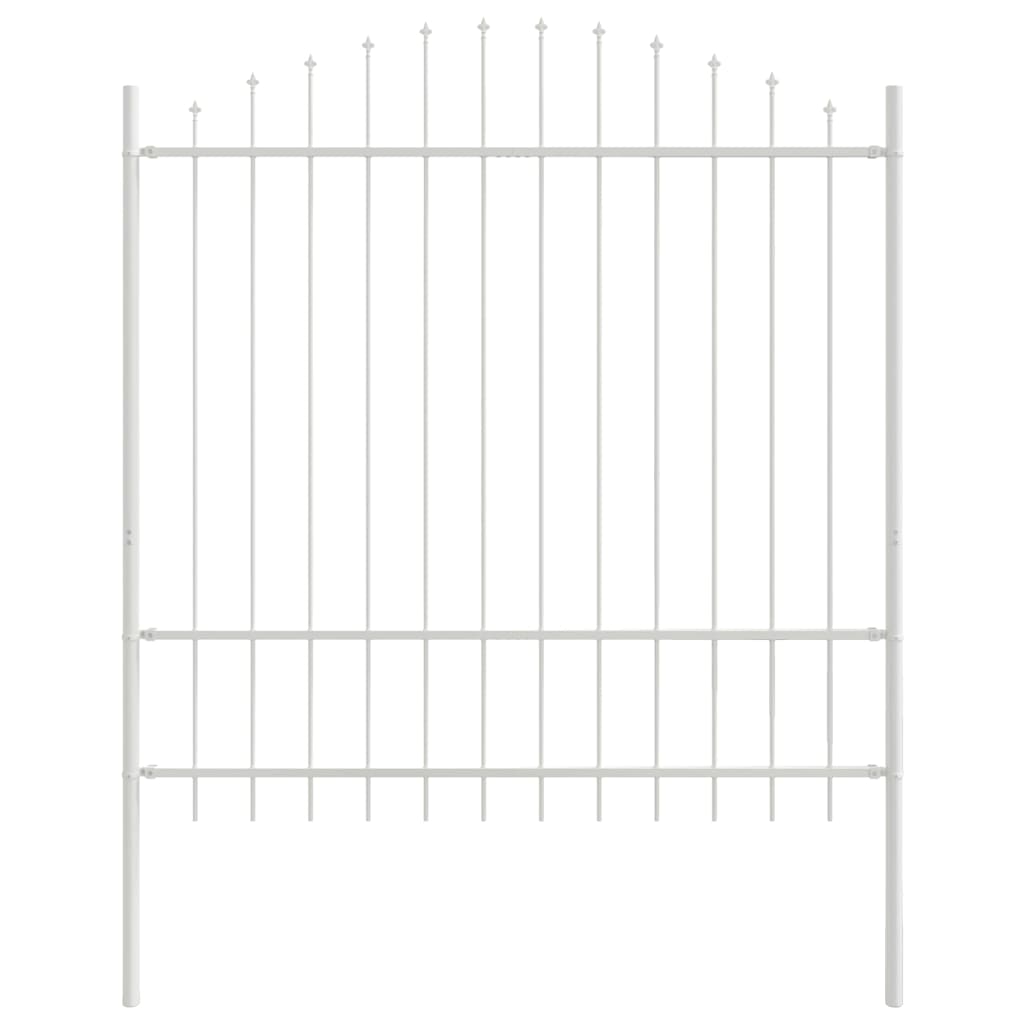 Vrtna Ograda 4 pcs Bijelo 170 x 215 cm Čelik s prahom premazan