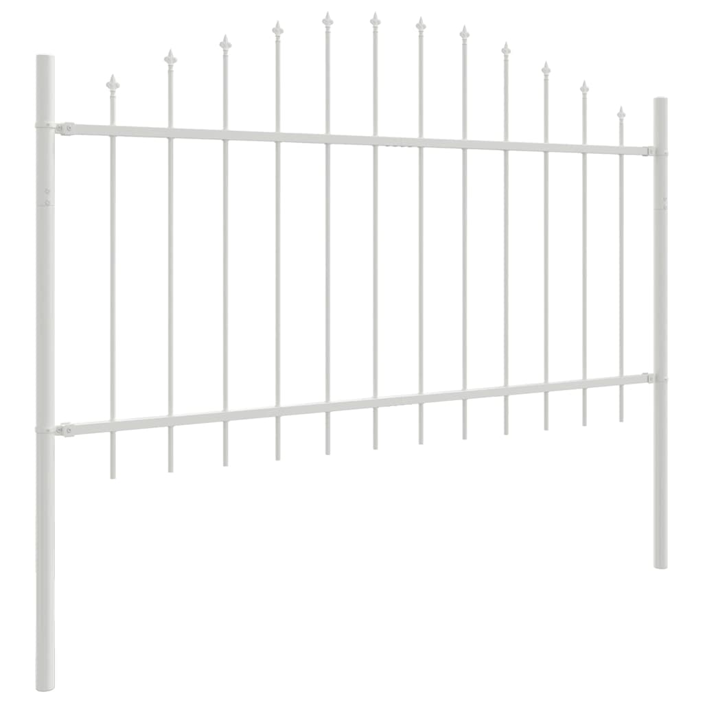 Vrtna Ograda 5 pcs Bijelo 170 x 140 cm Čelik s prahom premazan