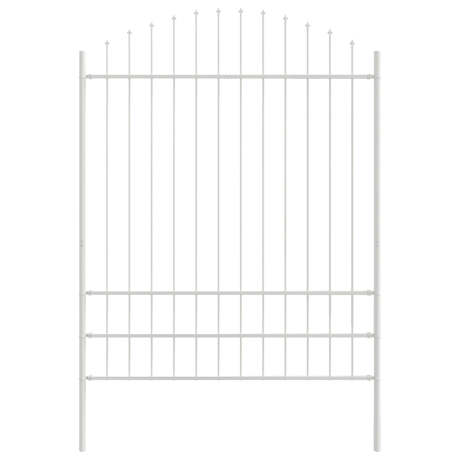 Vrtna Ograda 6 pcs Bijelo 170 x 225 cm Čelik s prahom premazan