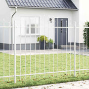 Vrtna Ograda 7 pcs Bijelo 170 x 165 cm Čelik s prahom premazan