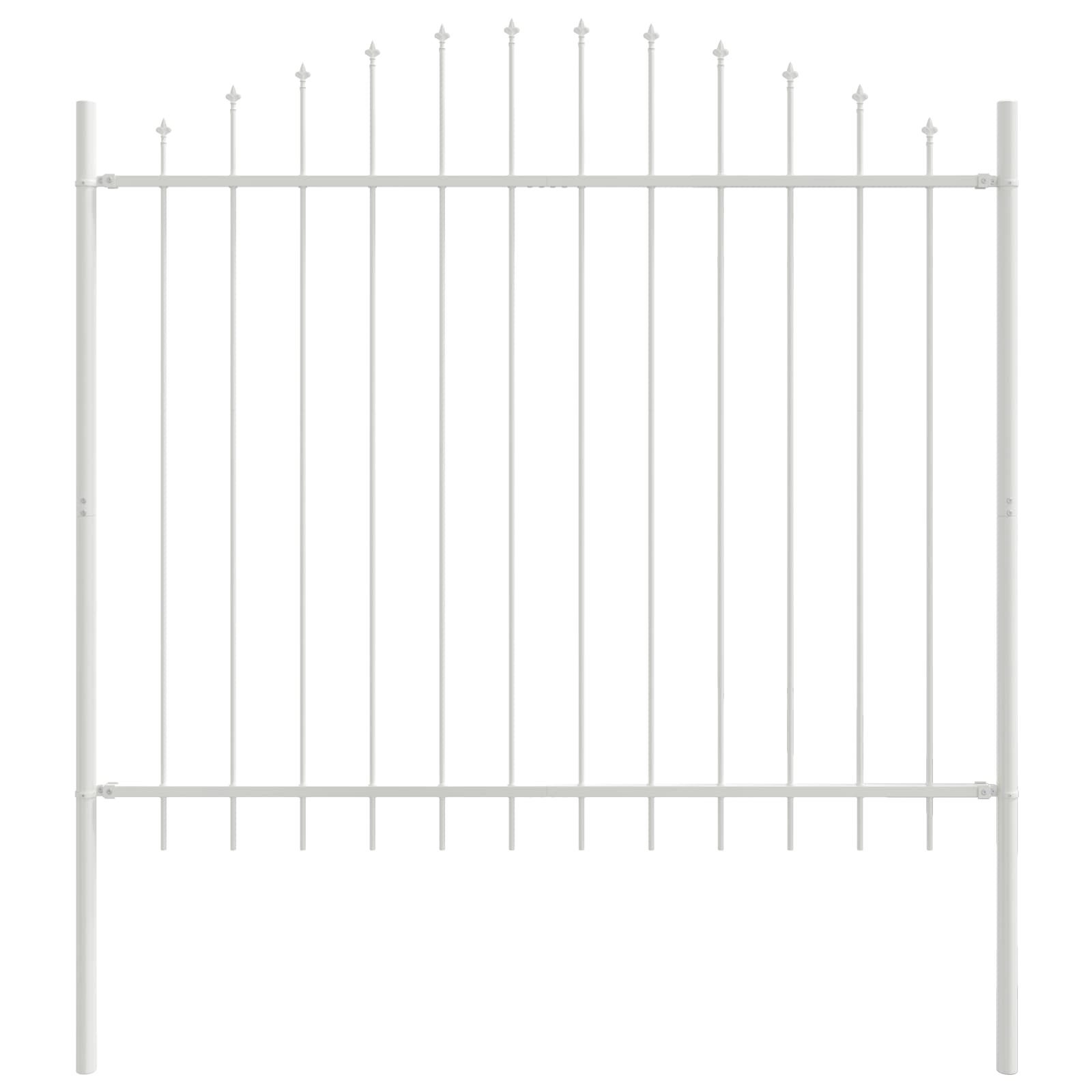 Vrtna Ograda 7 pcs Bijelo 170 x 165 cm Čelik s prahom premazan