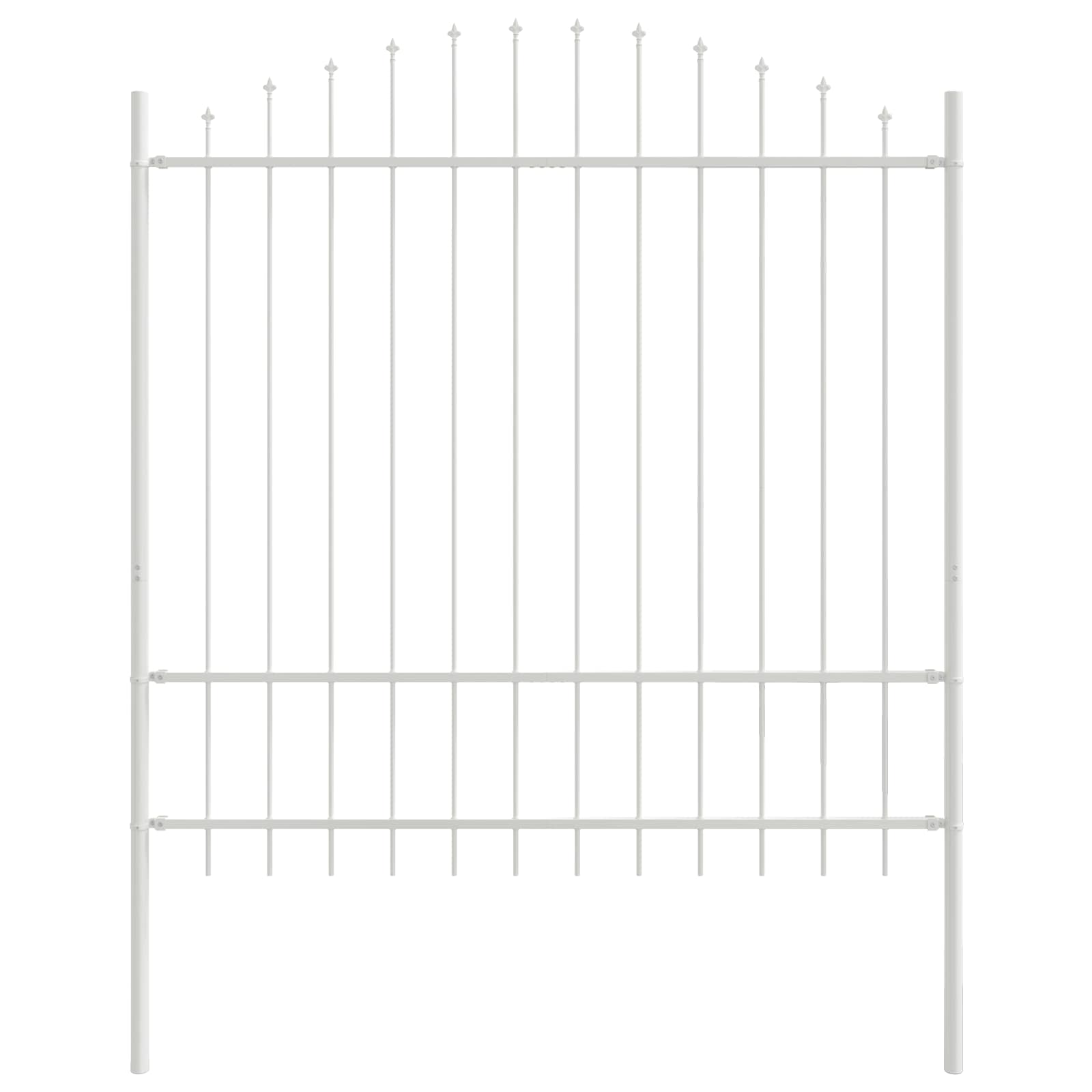 Vrtna Ograda 7 pcs Bijelo 170 x 215 cm Čelik s prahom premazan