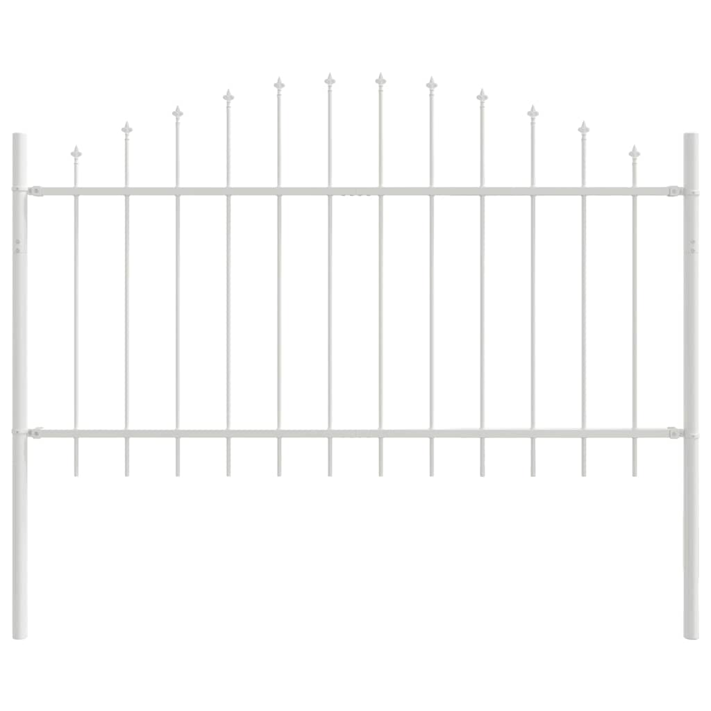 Vrtna Ograda 8 pcs Bijelo 170 x 140 cm Čelik s prahom premazan