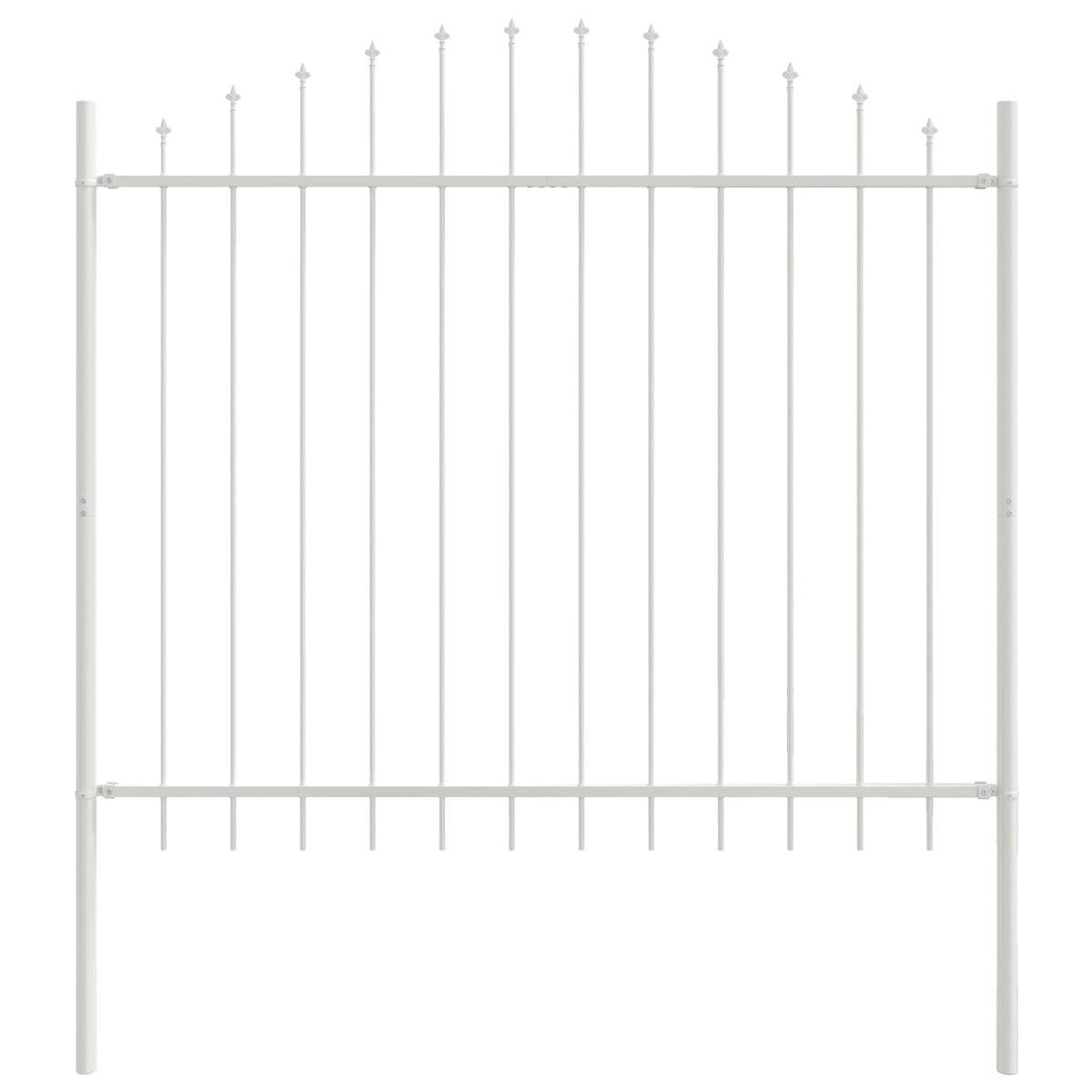 Vrtna Ograda 8 pcs Bijelo 170 x 165 cm Čelik s prahom premazan