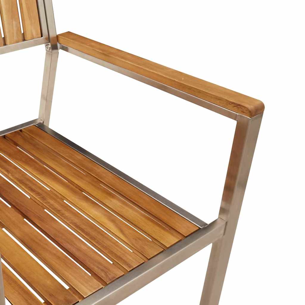 Vanjski set za objedovanje 3 pcs Smeđa Čvrsto drvo akacije