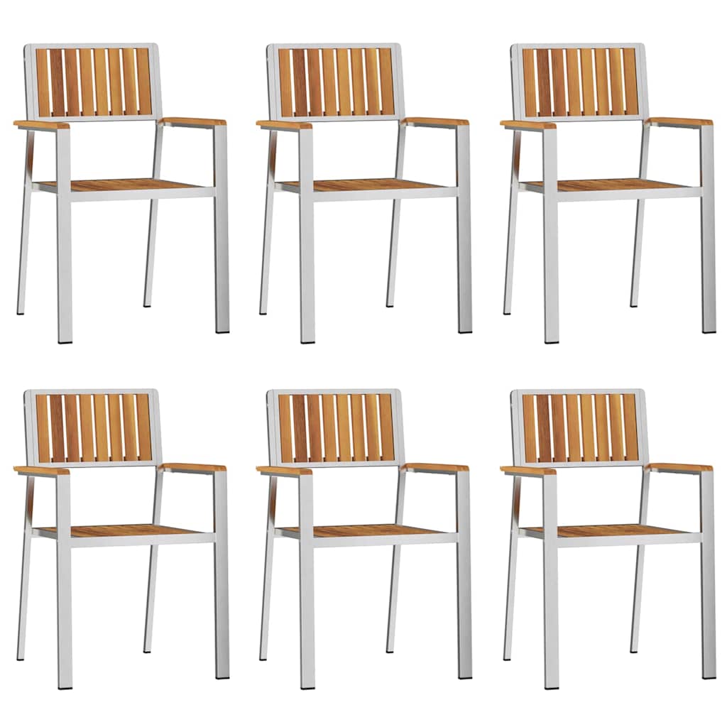 Vanjski set za objedovanje 7 pcs Smeđa Čvrsto drvo akacije