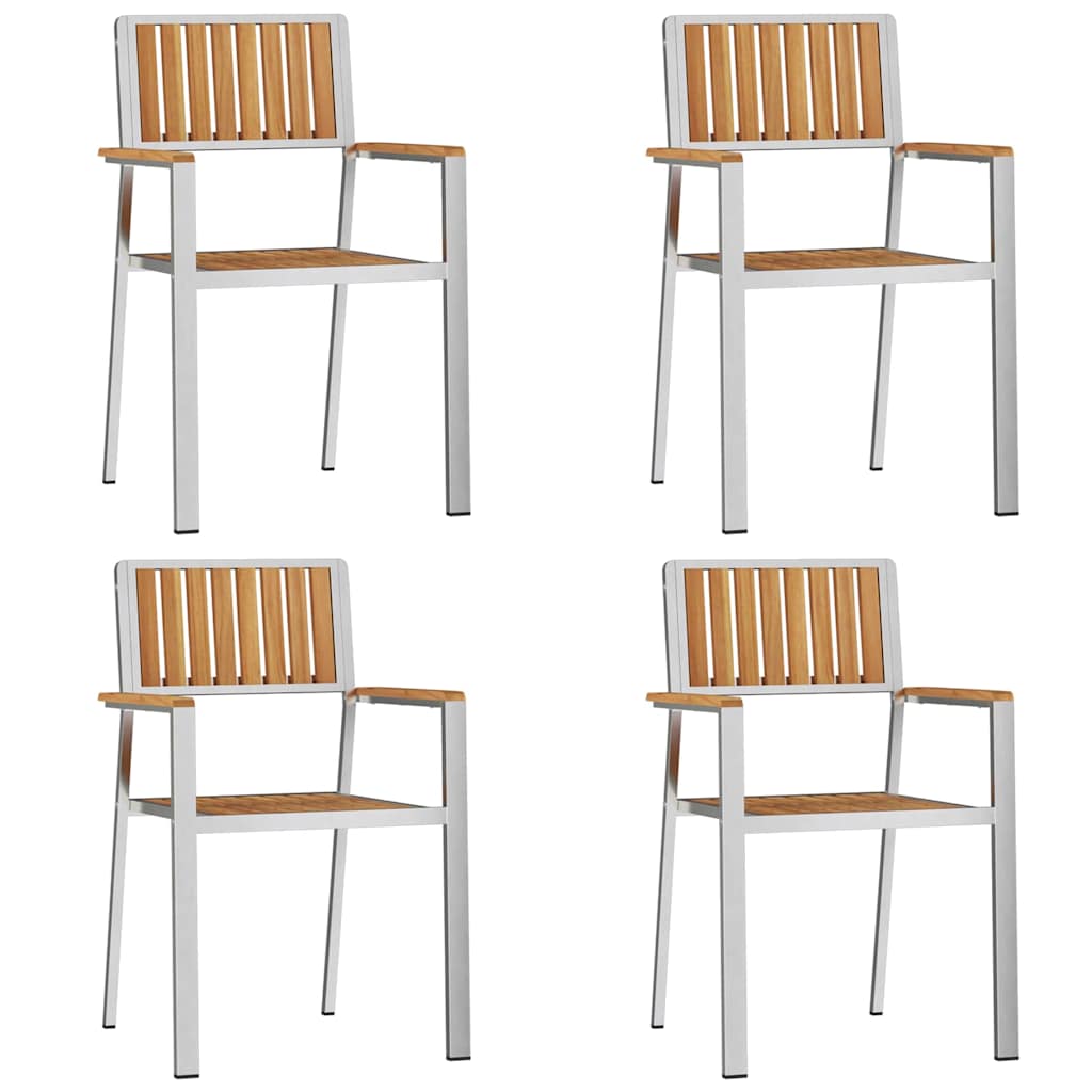Vanjski set za objedovanje 5 pcs Smeđa Čvrsto teak drvo
