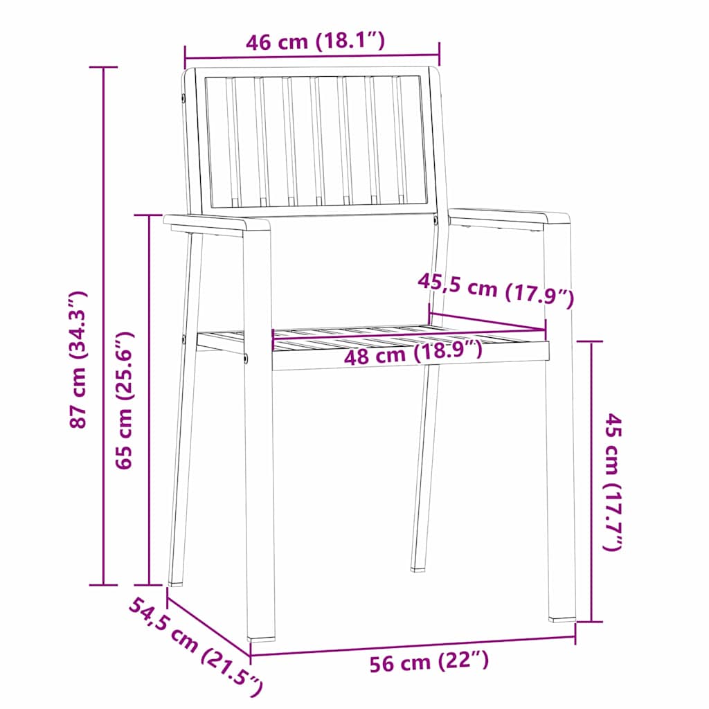 Vanjski set za objedovanje 7 pcs Smeđa Čvrsto teak drvo