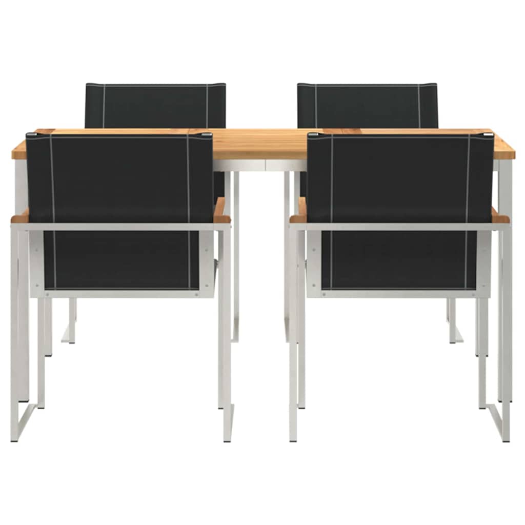 Vrtni set za objed 5 pcs Smeđa Čvrsto drvo akacije