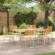 Vrtna stolica 6 pcs Prirodna nafta Čvrsto teak drvo