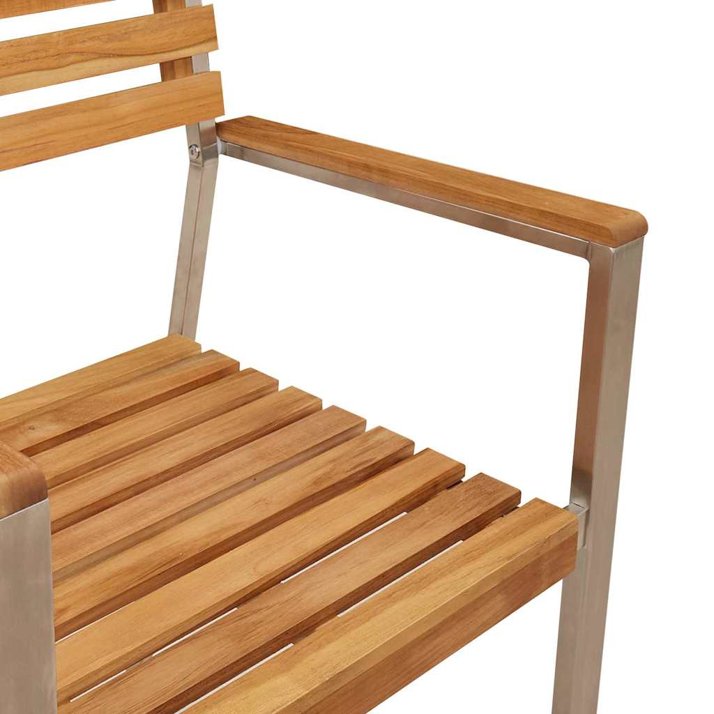 Vrtna stolica 8 pcs Prirodna nafta Čvrsto teak drvo