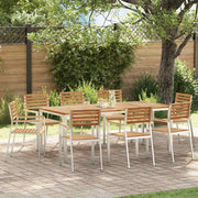 Vrtna stolica 8 pcs Prirodna nafta Čvrsto teak drvo