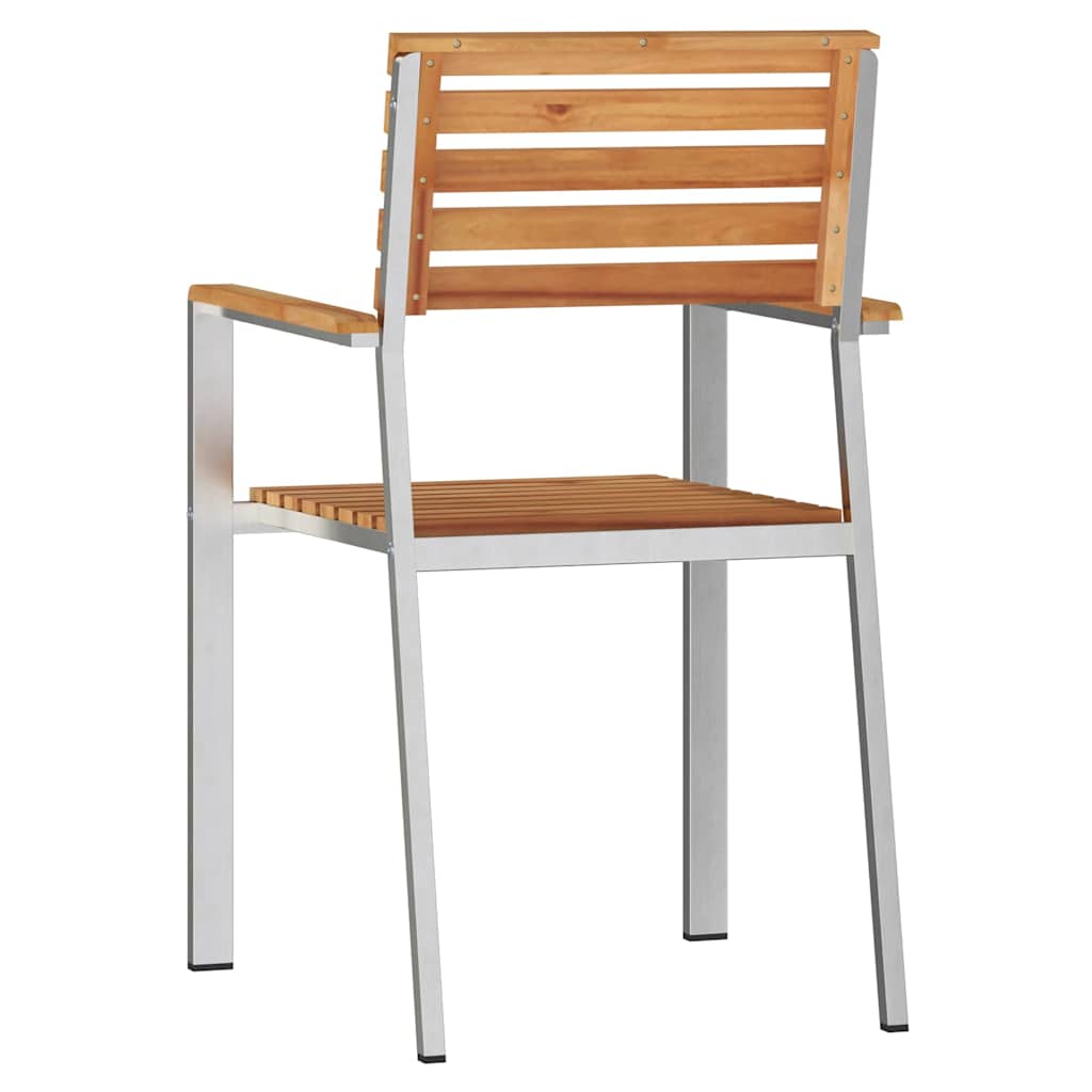 Vrtna stolica 8 pcs Prirodna nafta Čvrsto teak drvo
