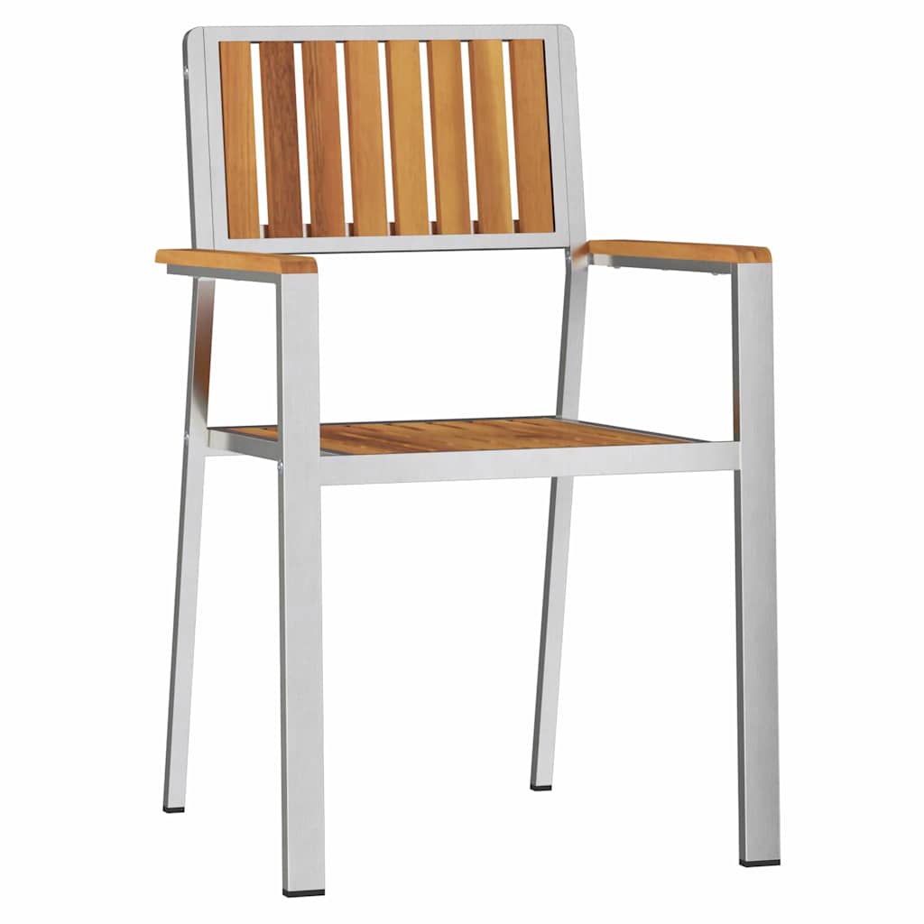 Vrtna stolica 6 pcs Smeđa 56 x 54,5 x 87 cm Čvrsto teak drvo