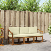 Set vanjskih sofa s jastukom 3 pcs Prirodna i krem